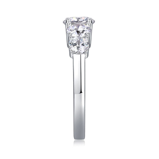 R12949 Exquisite Solitaire Moissanite Ring – Modern Classic Design with Sparkling Gemstone