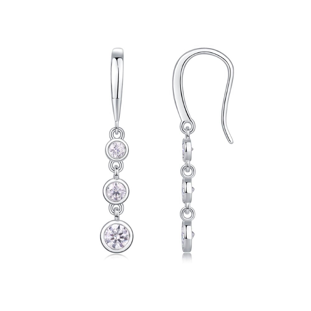 E13641 Starlight Moissanite Stud Earrings – S925 Silver Minimalist Sparkle